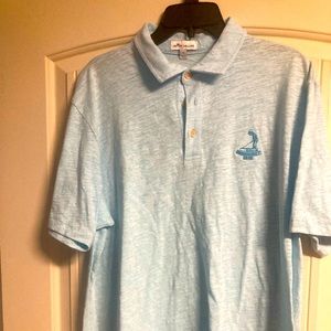 Peter Millar three button polo with Pinehurst logo